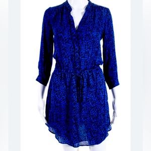 Babaton silk shift cheetah print lined dress size xxs Aritzia